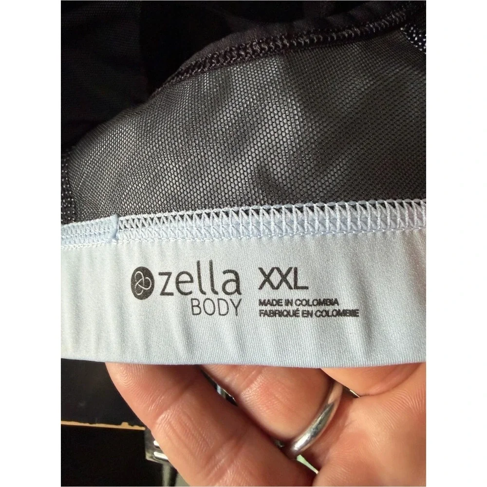 Zella Body Sports‎ Bra Mesh Racerback Side Pocket Blue XXL